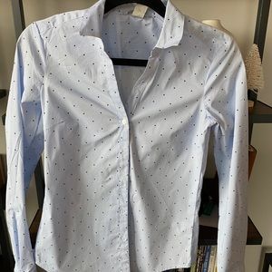 H&M pinstripe button up with tiny stars